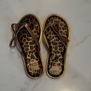 Melissa Gold Leopard Print Kids Sandals